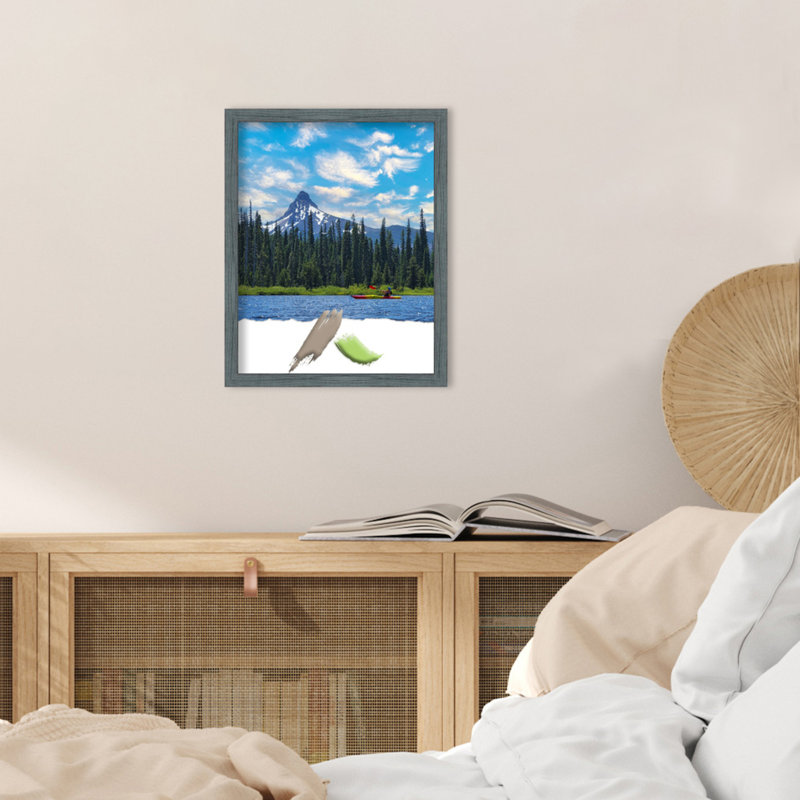 Oceguera Blue Wood Picture Frame, 11" W x 14" H