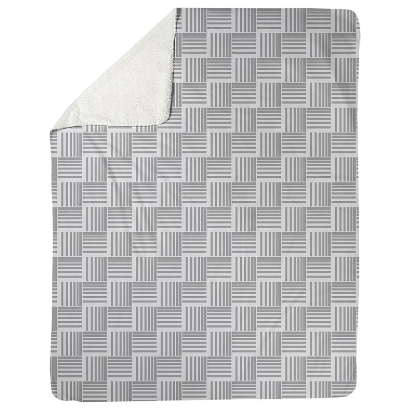 Couverture polaire à rayures classic basketweave, l 30 po x L 40 po, Gris