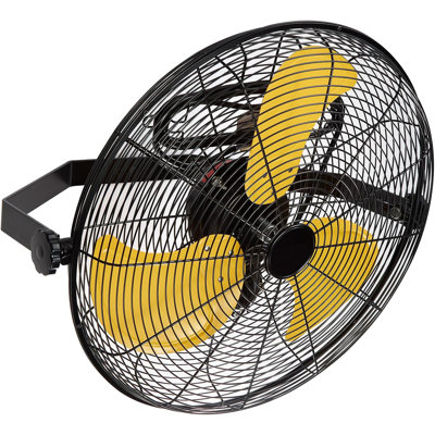18-Inch Outdoor Wall-Mounted Fan, 3-Speed, IP44 Weatherproof, 4600 CFM, 9Ft Cord & GFCI Plug, For Patio & Workstation Use - UL Listed