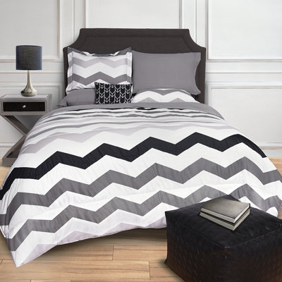 Chevron Rustic Polyester Chevron / Zig Zag Comforter