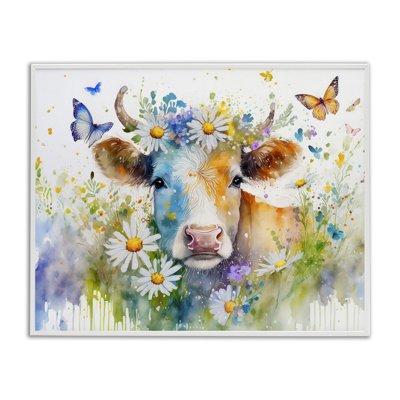 Vache de chalet moderne Stupell Industries, giclée sur toile par Alina Georgescu
