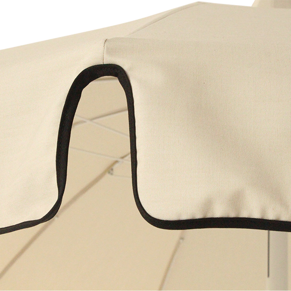 Lillie 7.5' Market Umbrella, Cream/White/Black