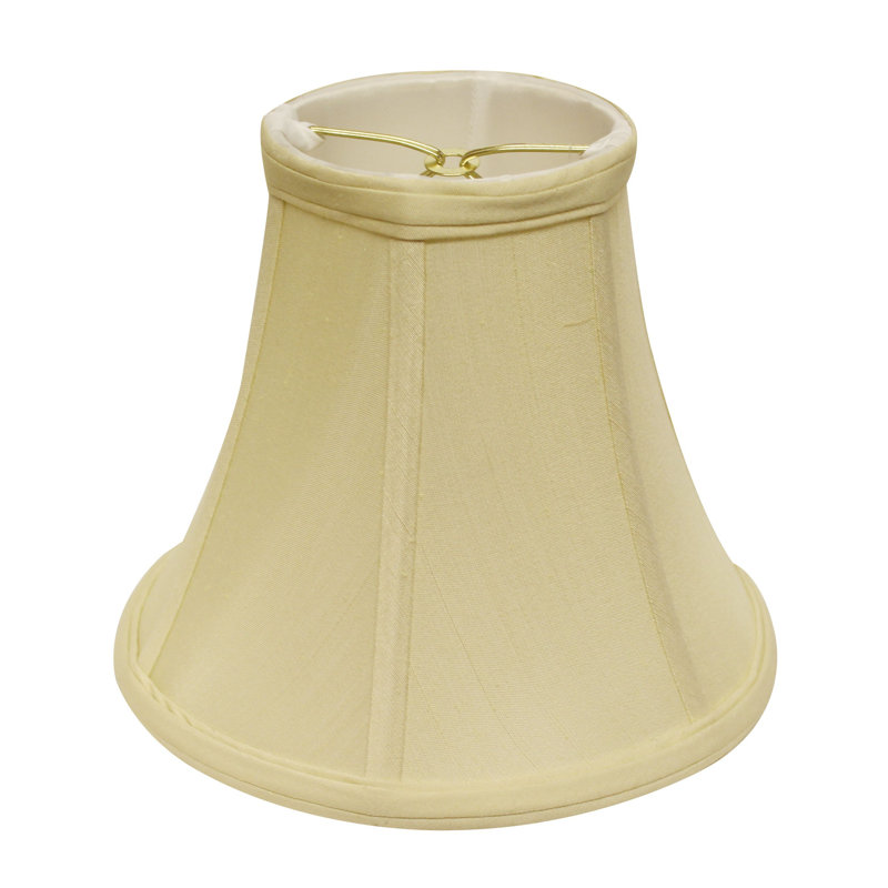 Abat-jour cloche en soie blanche Monay Shantung, Blanc antique, H 8 po x l 10 po x P 10 po