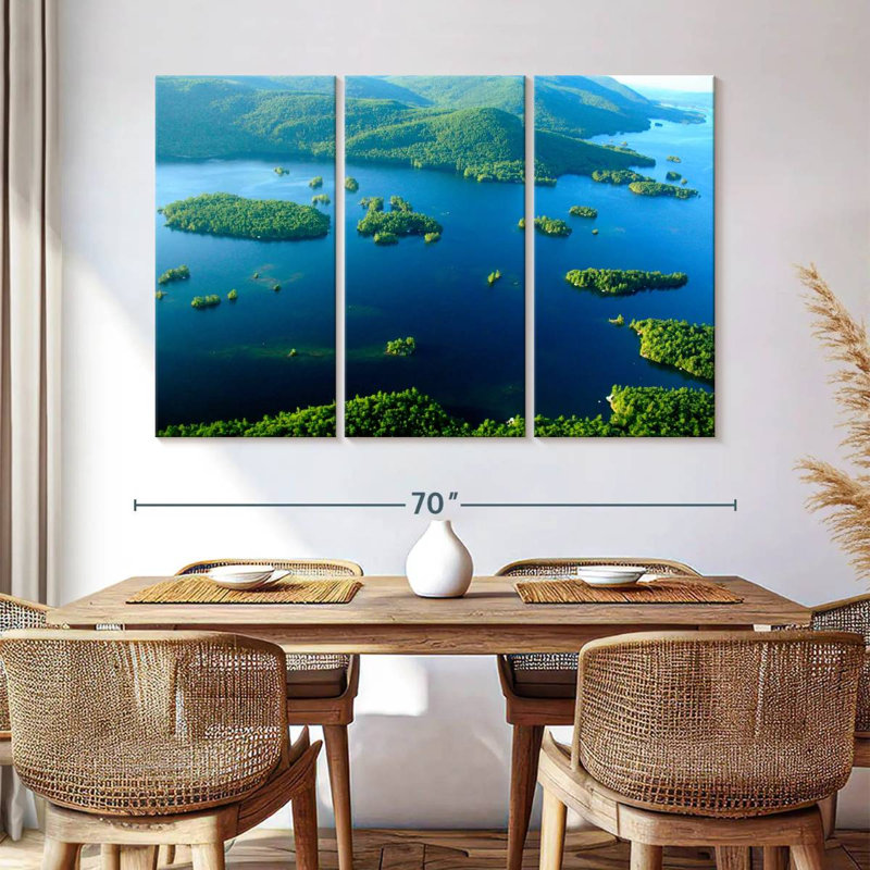 Vue aérienne d'Alvord Lake George, H 42 po x l 65 po