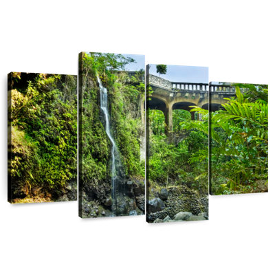 Lilie Hawaii Waterfall By Hana Bridge