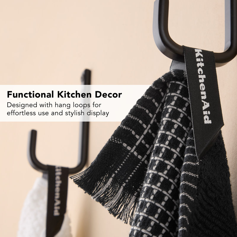 GOURMET SERIES Cotton Waffle Linen Set, Matte Black