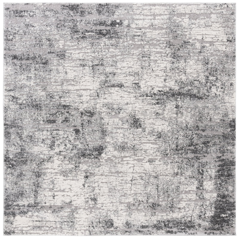 Abbi-Rose 100 Performance Abstract Rug, Square 6'7"