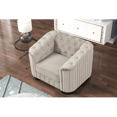 Jeidy Velvet Chesterfield Chair
