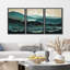 "Couches abstraites, Horizons mystiques, illustrations, art moderne, décor, chic, salon, chambre à coucher", 3 pièces-100781069-100781071