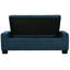 Banc en tissu doux texturé bleu de 50,75 po de largeur avec couvercle à charnières, convient aux repose-pieds de chambre à coucher avec rangement et sièges rembourrés-322722473