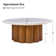 Randy 36"W Modern Natural Marble Coffee Table