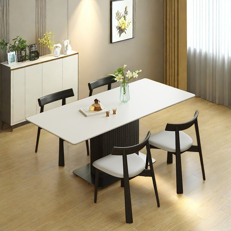 Ensembles de table de salle à manger en bois massif de style français., H 29,53 po x L 78,74 po x l 35,43 po