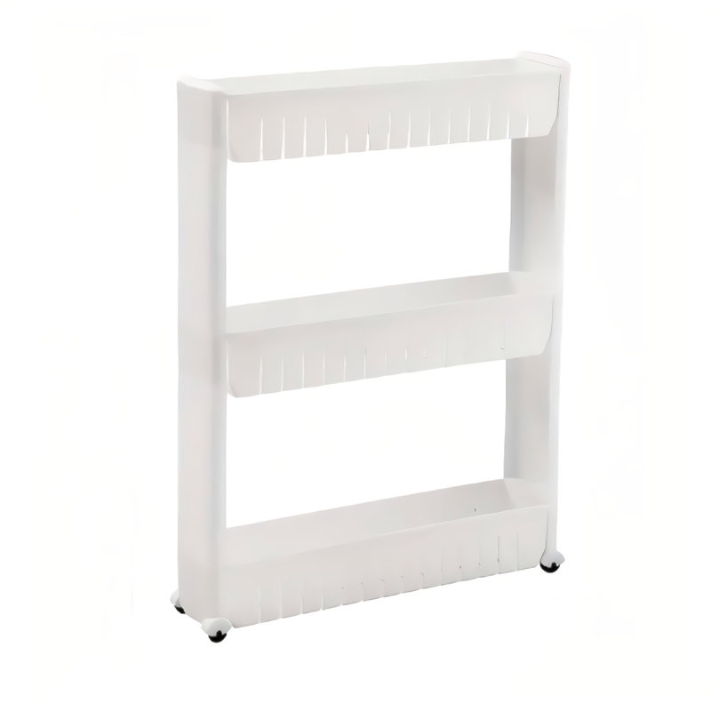 3-Layer Narrow Wheeled Storage Cabinet Suitable For Plastic Storage Space In Kitchen/Bathroom/Bedroom