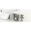 Meuble-lavabo moderne en céramique avec meuble-lavabo et armoire de rangement gris 18,6 po Macaire-121112169