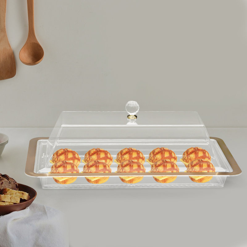 Assiette à gâteau Micaella, Clair/ doré