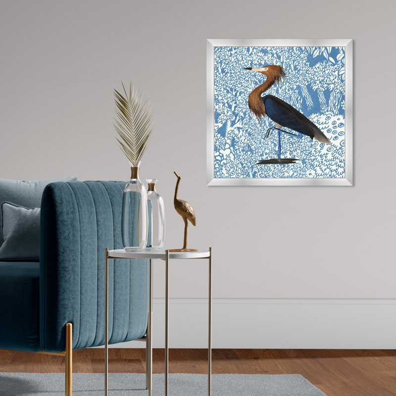«Bird Pose», reproduction d'art mural, Argent, H 22 po x l 22 po x P 0,5 po