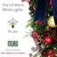 Guirlande de Noël 28 pouces avec 70 lumières DEL blanc chaud, 95 branches réalistes et baies rouges et pommes de pin, à piles