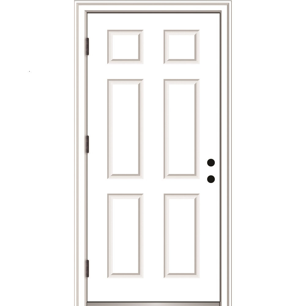 Classic 80'' Paneled Fiberglass Front Entry Doors MMI DOOR Door 