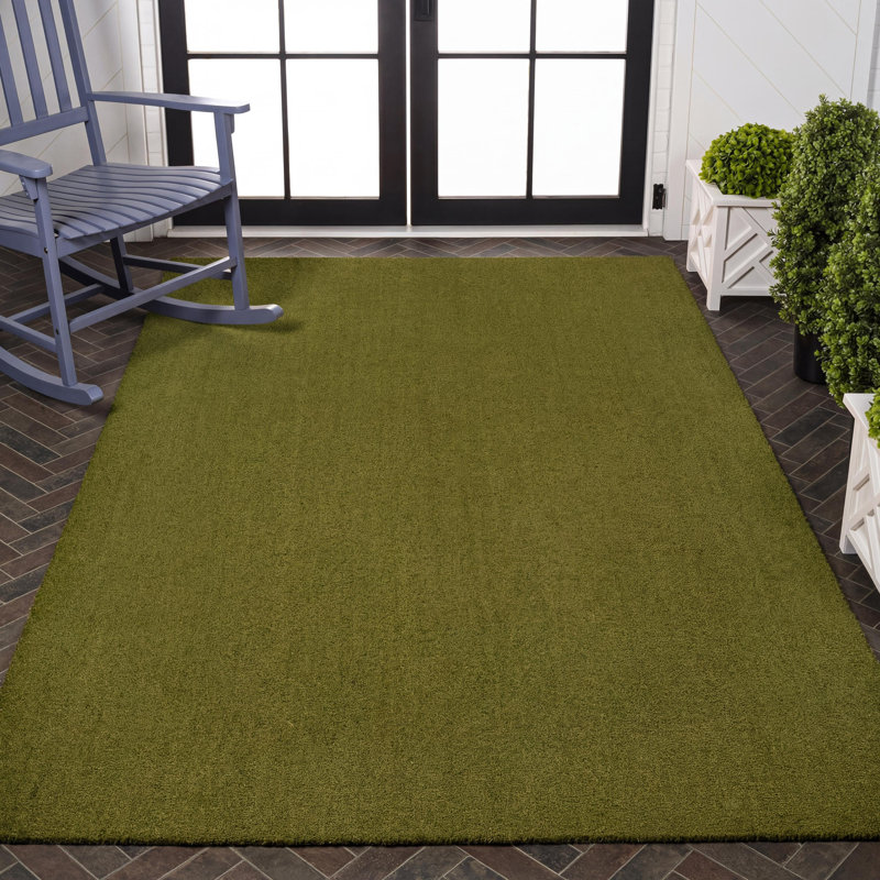 Kalonni Classic Casual Commerical Natural Coir Indoor/Outdoor Mat, 60" W x 96" L, Green