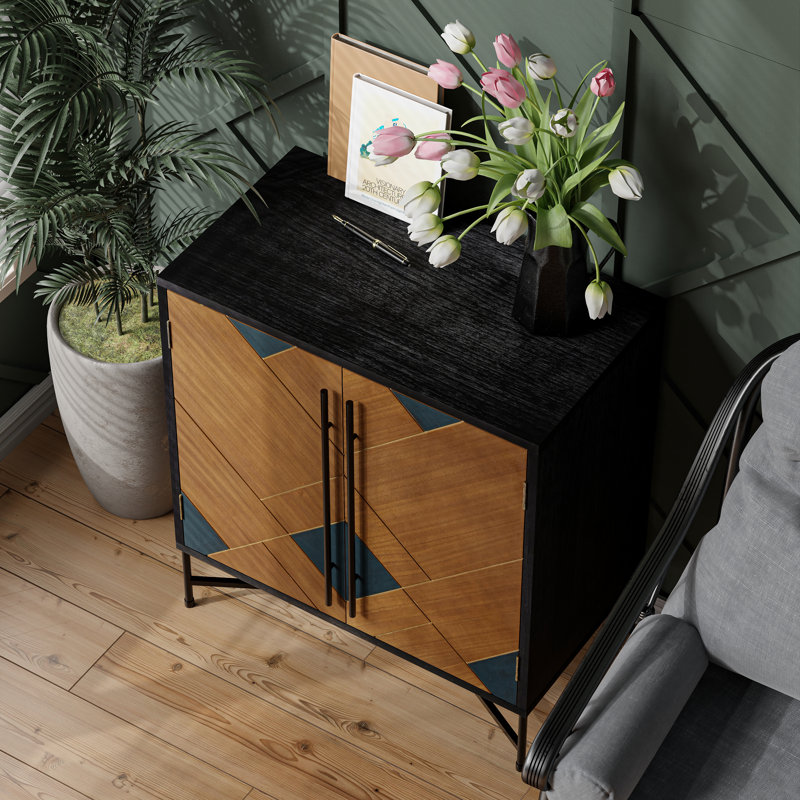 Armoire de rangement moderne avec motif géométrique