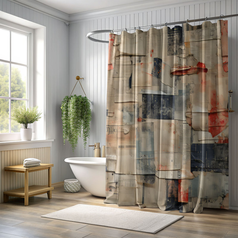 Classic Botanics - Rideau de douche Premium, H 74 po x l 71 po