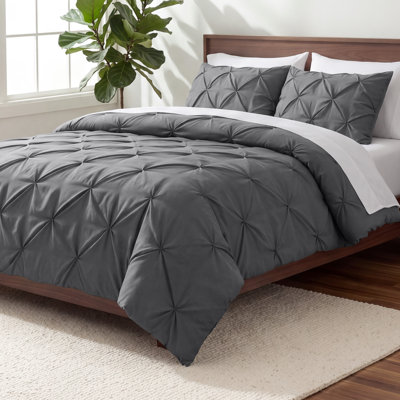 Ensemble d'édredon en duvet synthétique Pintuck