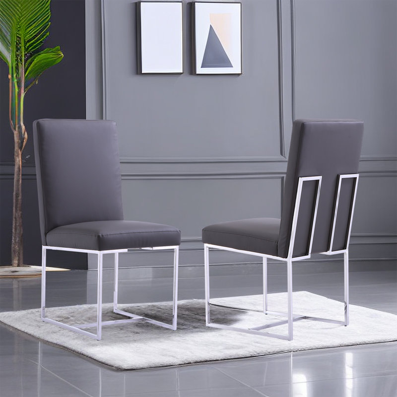 Chaise parsons Anno, Gris, Argent