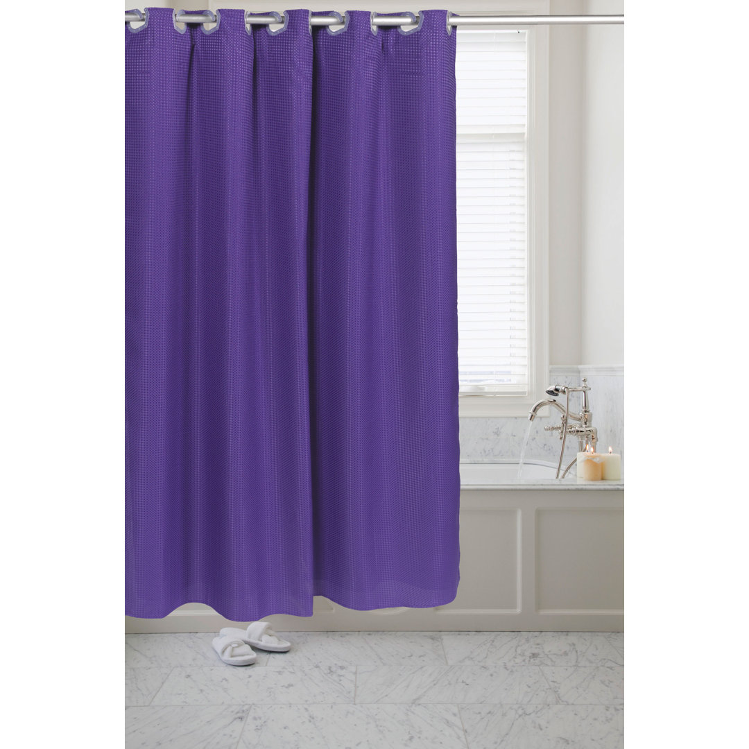 Cyra Shower Curtain with Hooks Included and with Liner Included Rebrilliant 