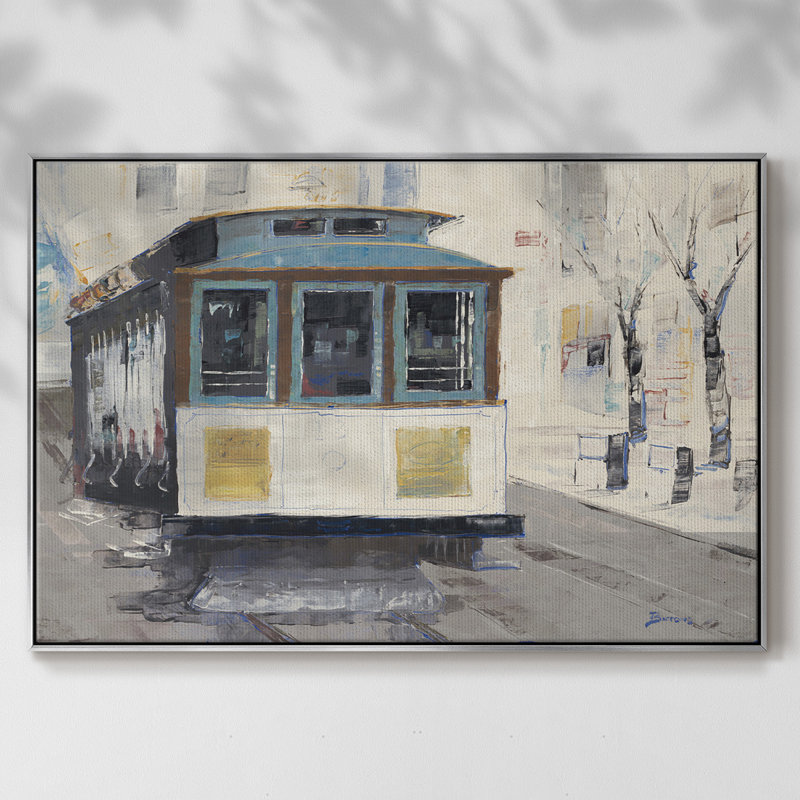 " Cable Town ", Silver Framed, 17" H x 25" W x 2" D