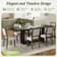 Ensemble de table de salle à manger extensible 82 po avec chaises rembourrées Rustic-754843667