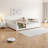 Full Size Montessori Floor Bed with Safety Barrier - Pine Wood French Style Children's Play & Sleep Frame, White-770646903