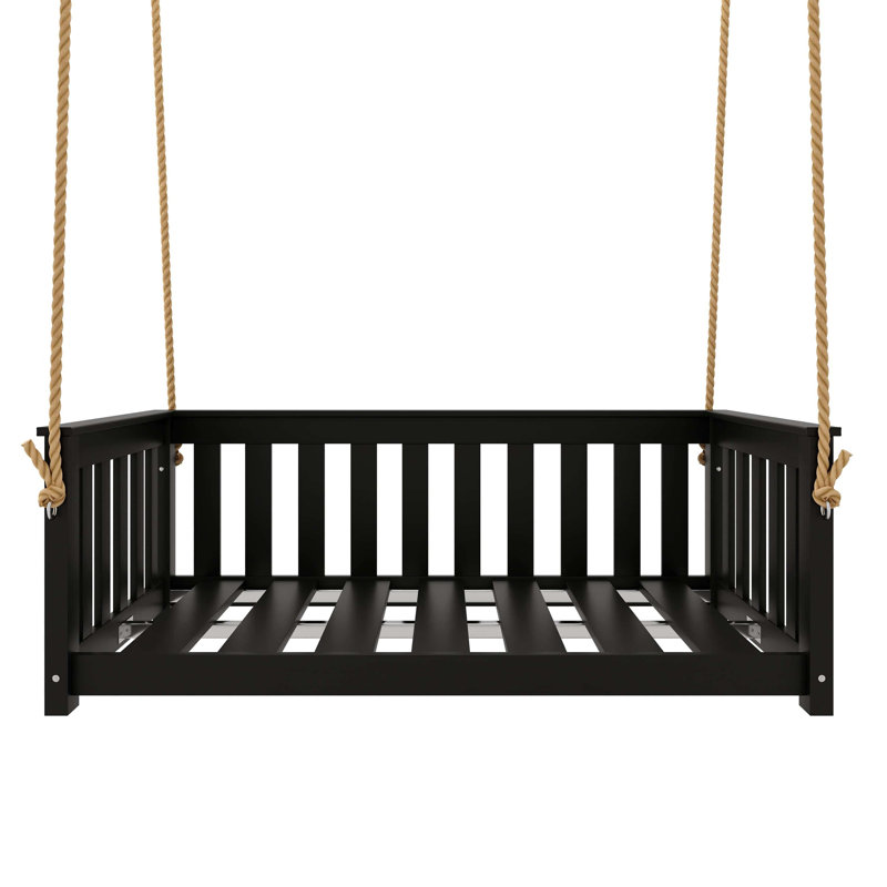 Beckett Poly Composite Daybed Swing, Black, 56"