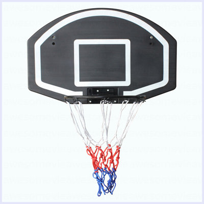 Wall-Mounted Basketball Hoop, 28.5 X 18 Inches Shatterproof Back, Folding Hoop, Durable Hoop And All-Weather Mesh For Indoor And Outdoor Use