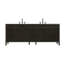 Meuble-lavabo double 84 po en chêne chocolat-119513606