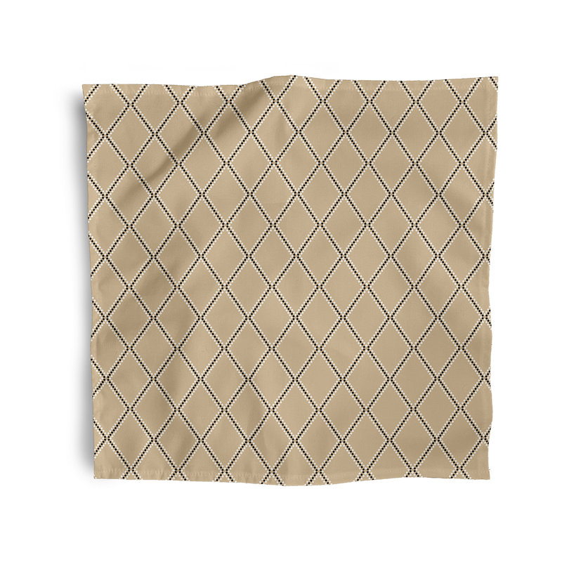 Ensemble de serviettes 4 pièces à motif de losanges Holiday Wishes, Taupe