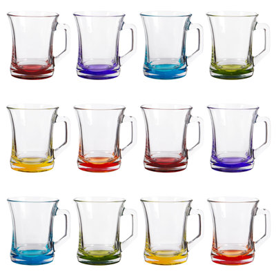 LAV - Zen+ Glass Coffee Mugs - 225ml - Multicolour Base