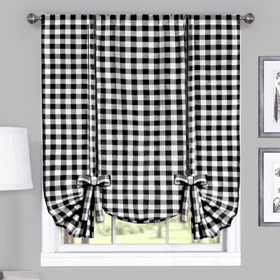 Tejeda Plaid Tie-Up Window Valance
