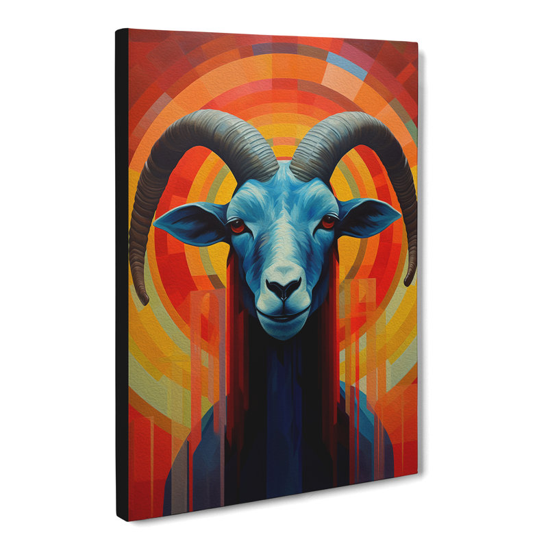 Goat Constructivism No.3 - Wrapped Canvas, 76cm H x 50cm W x 3cm D