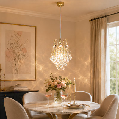 1 - Light Dimmable Crystal Empire Chandelier