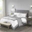 Édredon et courtepointe gris / double - taies décoratives luxueuses et douillettes incluses-124314865