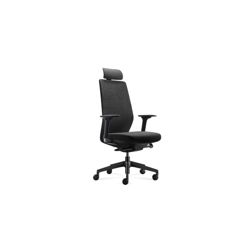 Chaise de travail ergonomique en filet Coda, Noir