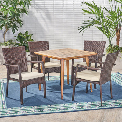 Ensemble repas 5 pièces avec coussins Rainar