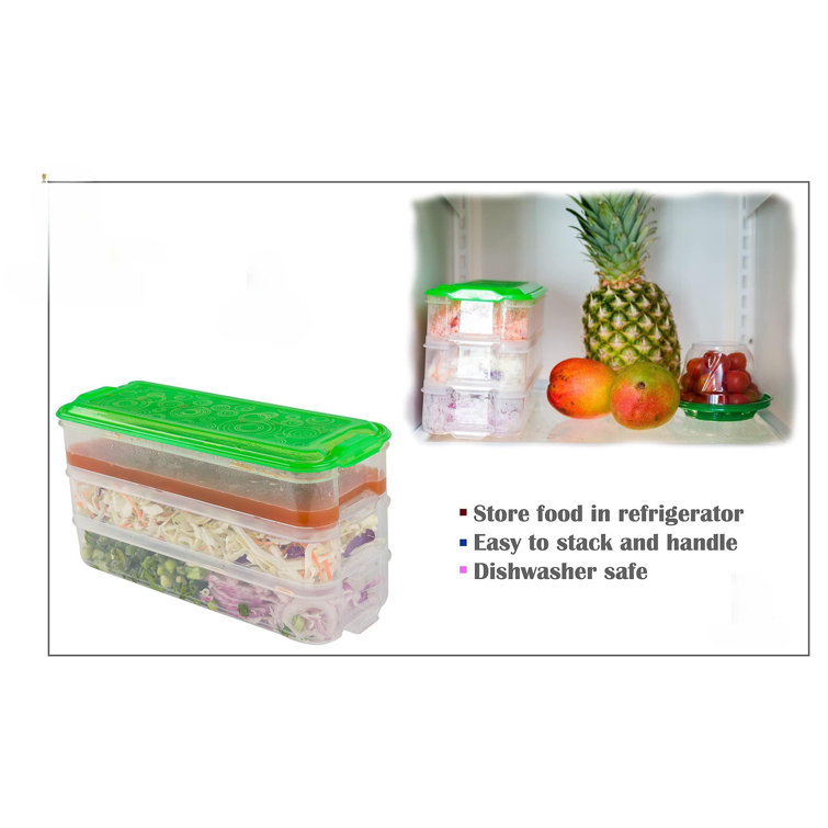 Bamboo Land- Large Bamboo Cutting Board With Containers And 6 Pcs Vegetable  Slicers & Garters