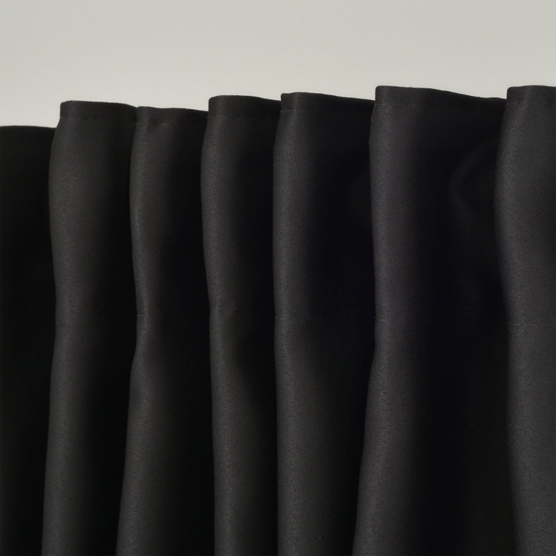 Panneaux de rideaux obscurcissants en satin de couleur unie, L 52 po x L 108 po, Anthracite