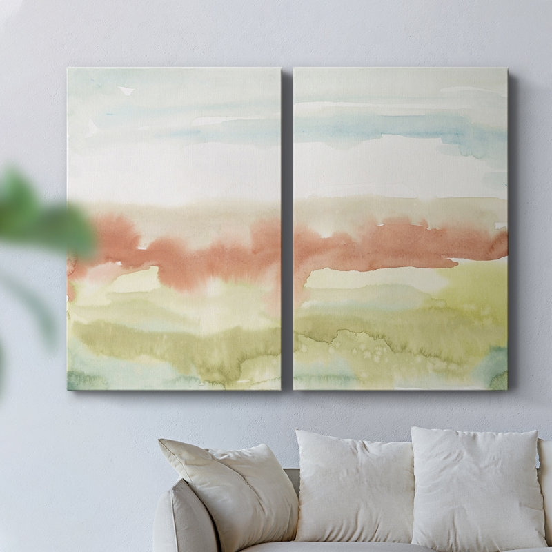 «Blush Sunrise I», toile tendue avec châssis de qualité supérieure, prête à être accrochée, H 18 po x l 24 po