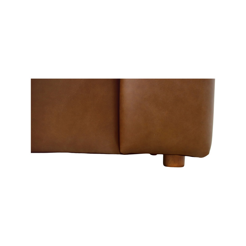 Canapé Ward en cuir brun, Brown