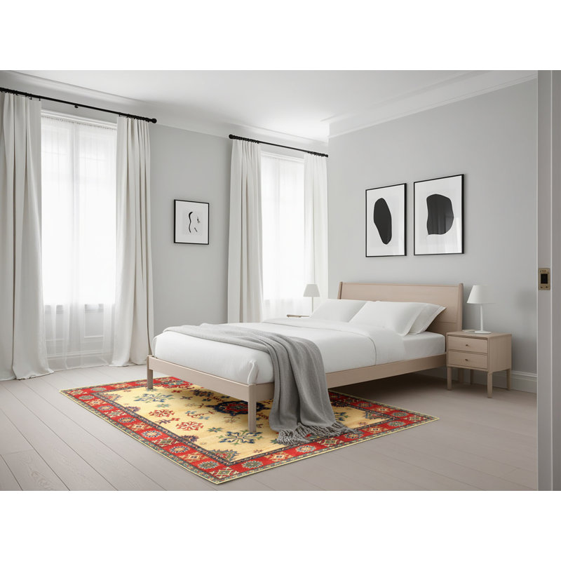 Tapis beige Southwestern, Rectangle 5 pi x 7 pi