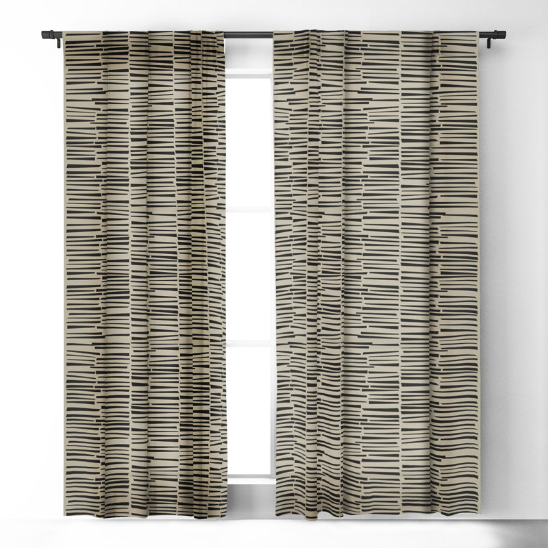 Bryliee Blackout Curtain Pair, 50" W x 63" L