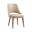 Chaise d'appoint de salle à manger rembourrée en bois massif et velours Liora-126635994
