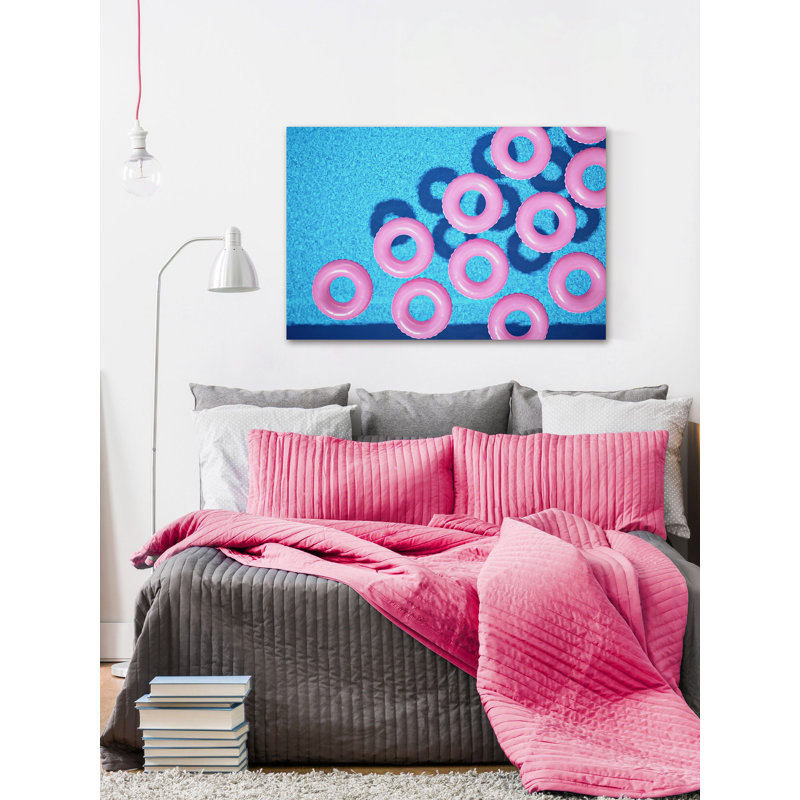 «Pink Tubes» par Marmont Hill, 30 po x 45 po, Toile